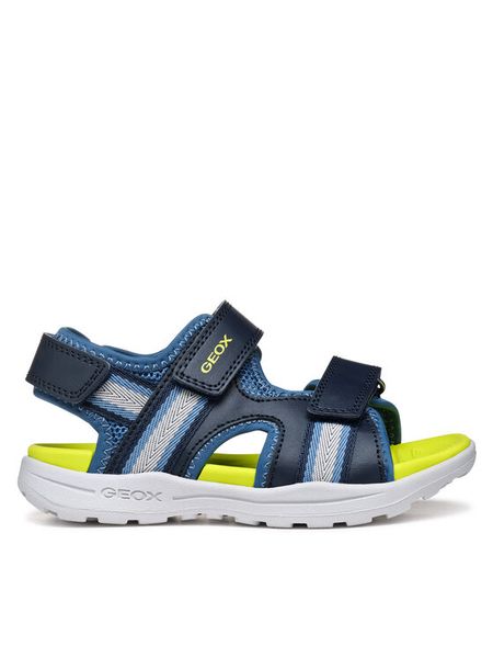 Geox Sandały J Vaniett J555XB 1454 C0693 D Granatowy. Niebieskie sandały chłopięce Geox, ze skóry, bez zapięcia. Za 149.99 zł.