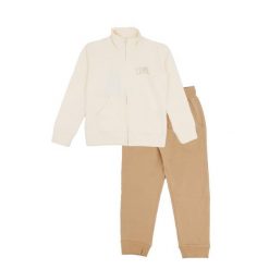 Bluza z pełny zamek błyskawiczny na co dzień. Białe bluzy damskie LEONE 1947 APPAREL, bez wzorów, z dresówki, bez kaptura. W wyprzedaży za 164.19 zł.