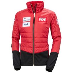 Damska ocieplana kurtka narciarska Helly Hansen World Cup. Czerwone kurtki damskie Helly Hansen, na zimę, bez wzorów, bez kaptura. Za 1,132.50 zł.