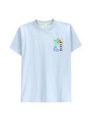 Coccodrillo T-Shirt WC5143216VBD Błękitny Regular Fit. Niebieskie t-shirty i koszulki chłopięce COCCODRILLO, bez wzorów, z bawełny, bez kołnierzyka, bez ramiączek. Za 39.99 zł.