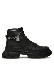 KARL LAGERFELD Trapery Trekka Max Lock KL43542 Czarny. Czarne trapery damskie KARL LAGERFELD, ze skóry, bez zapięcia. Za 989.99 zł.