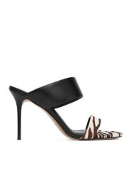 Eva Minge Klapki EO- MIRIAM-LT1916-1 Czarny. Czarne klapki damskie Eva Minge, bez wzorów, ze skóry, bez obcasa, bez zapięcia. Za 429.99 zł.