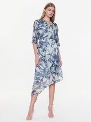 Guess Sukienka codzienna W3RK52 WCWF2 Niebieski Regular Fit. Niebieskie sukienki damskie Guess, z aplikacjami, z syntetyku, bez ramiączek. Za 519.99 zł.
