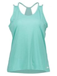 Reebok Top sportowy "TS Activchill Athletic" w kolorze turkusowym rozmiar: XL. Niebieskie koszulki sportowe damskie Reebok, xl, bez wzorów, bez ramiączek, outdoorowe. Za 83.42 zł.