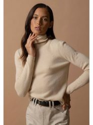 Perfect Cashmere Kaszmirowy golf "Ashley" w kolorze beżowym rozmiar: XXL. Brązowe golfy damskie Perfect Cashmere, xxl, bez wzorów, z kaszmiru, bez ramiączek. Za 340.99 zł.