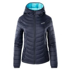Pikowana Kurtka Damska Nahia. Niebieskie kurtki damskie Hi-tec, m, bez wzorów, z materiału, z kapturem. Za 317.99 zł.