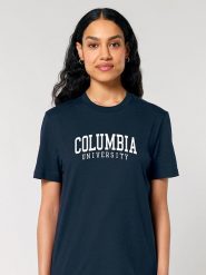 American Universities Koszulka "Colombia University" w kolorze granatowym rozmiar: XXL. Niebieskie bluzki damskie American Universities, xxl, bez wzorów, z bawełny, bez kołnierzyka, bez ramiączek. Za 74.63 zł.