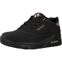 Tenisówki Skechers Model Uno Kolor Czarny. Czarne obuwie sportowe damskie Skechers, z gumy, bez zapięcia, tenisowe. Za 349.99 zł.