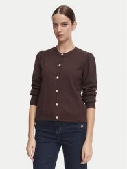 Morgan Kardigan 262-MKNOT Brązowy ciemny Regular Fit. Brązowe kardigany damskie Morgan, m, bez wzorów, z syntetyku. Za 239.99 zł.