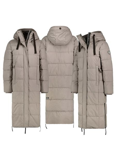 Sublevel Płaszcz pikowany w kolorze szarobrązowym rozmiar: S. Brązowe płaszcze damskie Sublevel, s, bez wzorów, bez kaptura. Za 277.36 zł.