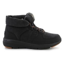 Buty Skechers Glacial Ultra Trend Up 144194-BLK membrana czarne. Czarne śniegowce damskie z materiału. Za 490.22 zł.