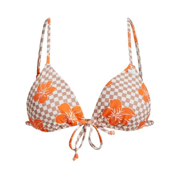 Trójkątny stanik bikini dla Kobiety MINI HULA STRAPPY TRI Brązowy. Brązowe bikini Roxy, bez wzorów, z elastanu. Za 159.99 zł.