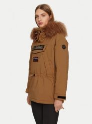 Napapijri Kurtka anorak Skidoo W 2.0 NP0A4I5F Brązowy Regular Fit. Brązowe kurtki damskie Napapijri, s, bez wzorów, z syntetyku, bez kaptura. Za 1,389.00 zł.