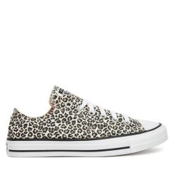 Trampki Converse. Brązowe trampki damskie Converse, bez wzorów, bez zapięcia. Za 279.99 zł.