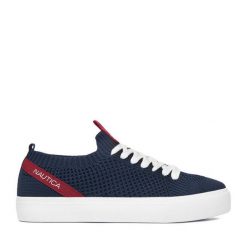 Tenisówki Nautica. Niebieskie trampki damskie Nautica, bez wzorów, bez zapięcia. Za 149.99 zł.