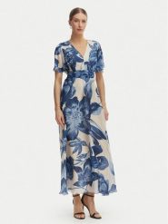 Rinascimento Sukienka koktajlowa CFC0128026003 Niebieski Regular Fit. Niebieskie sukienki damskie Rinascimento, bez wzorów, z syntetyku, wizytowe, bez ramiączek. Za 909.99 zł.