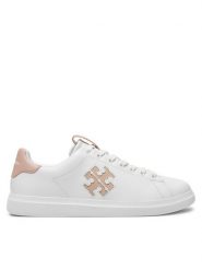 Tory Burch Sneakersy Double T Howell Court 149728 Biały. Białe obuwie sportowe damskie Tory Burch, ze skóry, bez zapięcia. Za 929.99 zł.