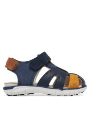 Geox Sandały B Sandal Delhi B354LA 0CL22 C4P2G M Granatowy. Niebieskie sandały chłopięce Geox, ze skóry, bez zapięcia. Za 289.99 zł.