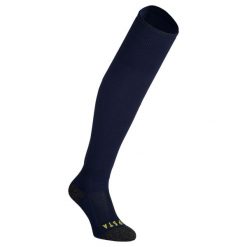 Skarpety do hokeja na trawie FH500. Niebieskie skarpetki damskie KOROK, bez wzorów, z elastanu. Za 49.99 zł.