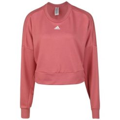 Bluza damska o luźnym kroju adidas Aeroready Studio. Czerwone bluzy damskie Adidas, xs, bez wzorów, bez kaptura. W wyprzedaży za 225.75 zł.