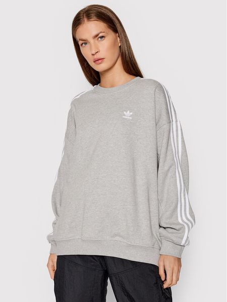 Adidas Bluza adicolor Classics H33538 Szary Oversize. Szare bluzy damskie Adidas, bez wzorów, z bawełny, bez kaptura. Za 249.99 zł.