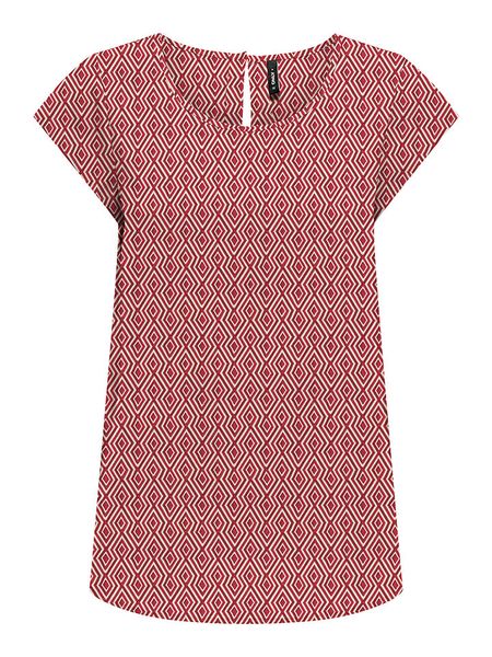 ONLY Koszulka "Nova" w kolorze czerwonym rozmiar: 42. Czerwone bluzki damskie Only, bez wzorów, z wiskozy, bez kołnierzyka, bez ramiączek. Za 30.56 zł.