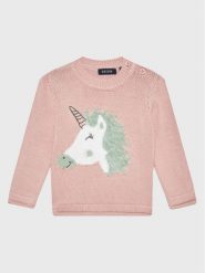 Blue Seven Sweter 960028 Różowy Regular Fit. Czerwone swetry dziewczęce Blue Seven, bez wzorów, z bawełny, bez kołnierzyka, bez ramiączek. Za 109.99 zł.
