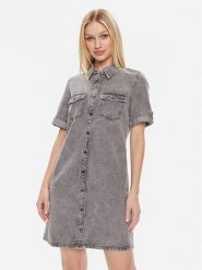 Vero Moda Sukienka jeansowa Jennie 10309665 Szary Regular Fit. Szare sukienki damskie Vero Moda, bez wzorów, z bawełny, bez ramiączek. Za 129.99 zł.