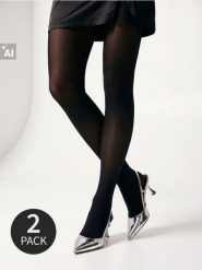 Rajstopy 50 DEN 2 pack - czarny. Czarne rajstopy Sinsay, bez wzorów. Za 25.99 zł.