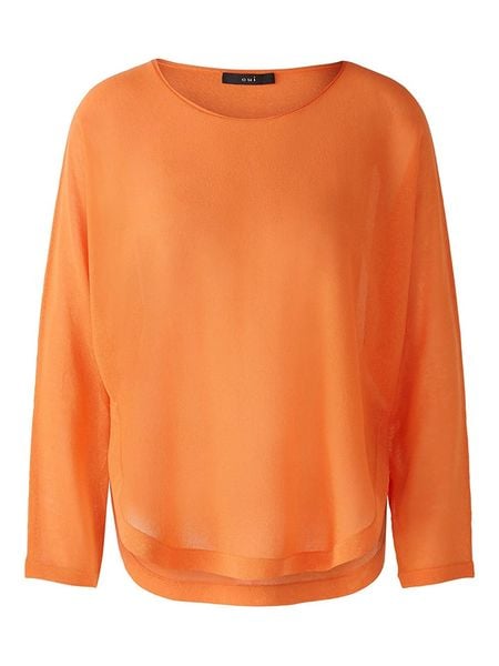 Oui Sweter w kolorze pomarańczowym rozmiar: 34. Pomarańczowe swetry klasyczne damskie Oui, z bawełny, bez kołnierzyka. Za 126.99 zł.