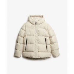 Damska kurtka puchowa Superdry Sports. Brązowe kurtki damskie Superdry, bez wzorów, z puchu, bez kaptura. W wyprzedaży za 587.00 zł.