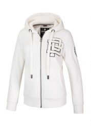 Bluza damska Pitbull rozpinana z kapturem Sherpa Ruffina. Białe bluzy damskie PITBULL, m, z aplikacjami, z bawełny, z kapturem. Za 269.00 zł.
