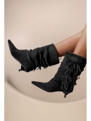 C'M Botki w kolorze czarnym rozmiar: 40. Czarne botki damskie C'M, eleganckie, bez obcasa, na szpilce, bez zapięcia. Za 152.99 zł.