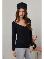 Soft Cashmere Sweter w kolorze czarnym rozmiar: 34/36. Czarne swetry klasyczne damskie Soft Cashmere, z kaszmiru, bez kołnierzyka. Za 145.80 zł.