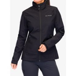 Kurtka softshell damska Vaude Cyclone Jacket VI. Czarne kurtki sportowe damskie Vaude, bez wzorów, z softshellu, bez kaptura. Za 356.99 zł.