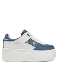 Guess Sneakersy FLPR2D DEN12 Niebieski. Niebieskie obuwie sportowe damskie Guess, ze skóry, bez zapięcia. Za 399.99 zł.