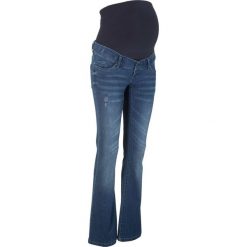 Dżinsy ciążowe BOOTCUT bonprix niebieski "stone”. Niebieskie jeansy damskie bonprix. Za 139.99 zł.
