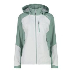 Damska kurtka narciarska z kapturem CMP. Białe kurtki sportowe damskie CMP, na zimę, bez wzorów, z kapturem. Za 369.10 zł.