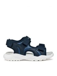 Geox Sandały J Sandal Splush Boy J65GPA 05415 C0700 S Granatowy. Niebieskie sandały chłopięce Geox, ze skóry, bez zapięcia. Za 209.99 zł.