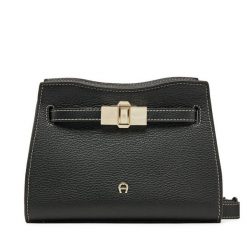 Torebka Aigner. Czarne listonoszki damskie Aigner, bez wzorów, bez dodatków. Za 1,979.00 zł.