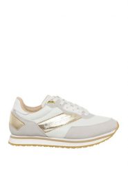 Benetton Sneakersy w kolorze biało-szaro-złotym rozmiar: 38. Białe obuwie sportowe damskie Benetton, bez zapięcia. Za 175.67 zł.