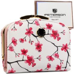 Portfel damski Peterson PTN 1830-F8 wzór 2. Portfele damskie Peterson, bez wzorów, ze skóry. Za 69.99 zł.