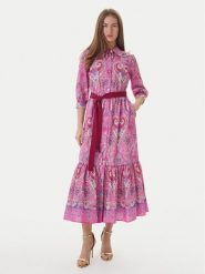 Luisa Spagnoli Sukienka koszulowa Pampa 543211 Różowy Regular Fit. Czerwone sukienki damskie Luisa Spagnoli, bez wzorów, z bawełny, bez ramiączek. Za 2,029.00 zł.