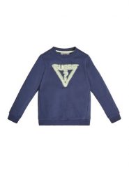 Guess Bluzka L3GQ21 FL04D Niebieski Regular Fit. Niebieskie t-shirty i koszulki chłopięce Guess, z aplikacjami, z bawełny, bez kołnierzyka, bez ramiączek. Za 289.99 zł.