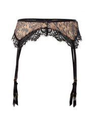 Lascana Damski pas do pończoch Kobiety Sztuczne włókno czarny|brązowy wzorzysty, 44/46. Brązowe pończochy i pasy LASCANA, bez wzorów, z koronki. Za 149.95 zł.