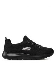 Skechers Sneakersy Leopard Spot 149037/BBK Czarny. Czarne obuwie sportowe damskie Skechers, z materiału, bez zapięcia. Za 239.99 zł.