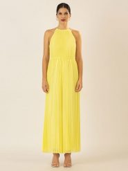 APART Kombinezon w kolorze żółtym rozmiar: 38. Żółte kombinezony damskie Apart, bez wzorów, bez kołnierzyka, bez ramiączek. Za 282.99 zł.