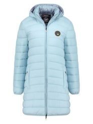 Geographical Norway Płaszcz pikowany "Atikamap" w kolorze błękitnym rozmiar: S. Niebieskie płaszcze damskie Geographical Norway, s, bez wzorów, bez kaptura. Za 154.43 zł.