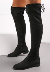 Czarne Kozaki Lady In Grey. Czarne kozaki damskie Born2be, za kolano, bez obcasa, na płaskiej podeszwie, bez zapięcia. Za 139.99 zł.