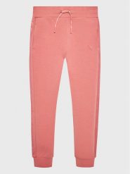 Guess Spodnie dresowe J2YQ24 FL03S Różowy Regular Fit. Czerwone spodnie dresowe dziewczęce Guess, z aplikacjami, z bawełny. Za 129.99 zł.